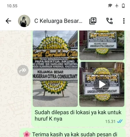 Pengiriman Papan Bunga Duka Sawah Abah Bogor