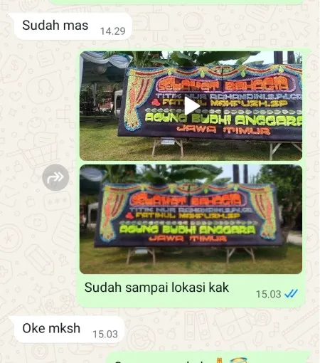 Pengiriman Papan Bunga Sawah Abah Bogor